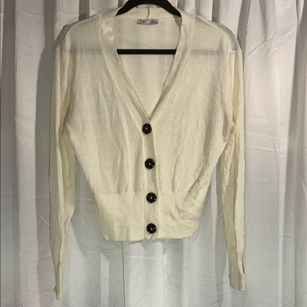 Dex Cream Button-Up Women's Cardigan